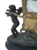 ANTIQUE BRONZE FIGURE CHERUBS W CARRIAGE AFTER MOREAU PIC-6