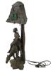 ANTIQUE BRONZE LAMP WITH RUSSIAN COSSACK AFTER LANCERAY PIC-4