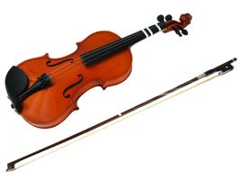 AMERICAN WOODEN CRESCENT VIOLIN W CASE AND BOW