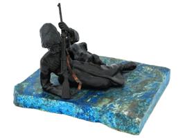 RUSSIAN BRONZE COSSACK SCULPTURE AFTER ROBERT COHOUN