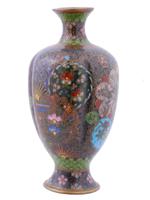 JAPANESE LATE MEIJI ERA GILT CLOISONNE ENAMEL VASE