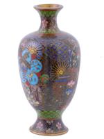 JAPANESE LATE MEIJI ERA GILT CLOISONNE ENAMEL VASE