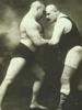 ANTIQUE RUSSIAN PHOTOGRAPH TWO MEN WRESTLING BYSTROV PIC-1