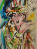 ATTR TO ANATOLY ZVEREV RUSSIAN MIXED MEDIA PAINTING PIC-1