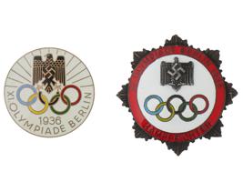 NAZI GERMAN 1936 BERLIN OLYMPIC GAMES BADGES