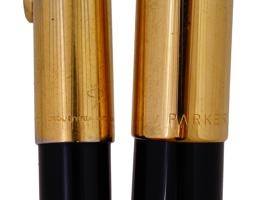 PARKER 51 GOLD PLATED SET FOUNTAIN BALLPOINT PEN