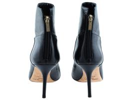 ITALIAN JIMMY CHOO WOMEN BLACK LEATHER ANKLE BOOTS