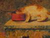 ATTR TO MONTAGUE LEDER BRITISH CATS OIL PAINTING PIC-2