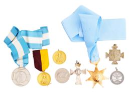 VINTAGE SOUTH AMERICAN RELIGIOUS MEDALS AND COIN