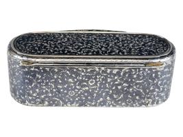 LARGE 19TH CENTURY RUSSIAN SILVER NIELLO SNUFF BOX