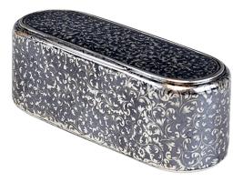 LARGE 19TH CENTURY RUSSIAN SILVER NIELLO SNUFF BOX