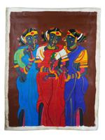 THOTA VAIKUNTAM INDIAN ACRYLIC PAINTING WITH COA