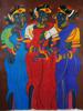 THOTA VAIKUNTAM INDIAN ACRYLIC PAINTING WITH COA PIC-1