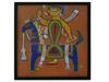 INDIAN JAMINI ROY TEMPERA ON BOARD PAINTING W COA PIC-0