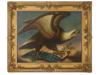 20TH CENTURY AMERICAN EAGLE OIL PAINTING FRAMED PIC-0