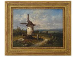 H. VANDERBURCH ANTIQUE 19TH C DUTCH OIL PAINTING