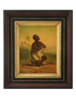 ANTIQUE ENGLISH AMERICAN OIL PAINTING 1800S