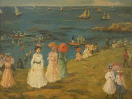 OIL PAINTING IN THE STYLE OF MAURICE PRENDERGAST