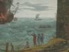 ANTIQUE ITALIAN SCHOOL SHIPWRECK GOUACHE PAINTING PIC-2