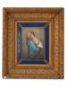 ANTIQUE MADONNA FERUZZI PAINTING ON PORCELAIN C 1900 PIC-0