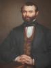 ANTIQUE C 1900 PAINTED PORCELAIN GENTLEMAN PORTRAIT PIC-1