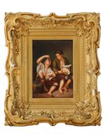 ANTIQUE BERLIN KPM PORCELAIN PLAQUE AFTER MURILLO