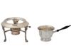 STERLING SILVER BRANDY WARMER AND SILVER PLATED BURNER PIC-0