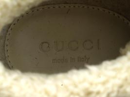 GUCCI CALFSKIN SHEARLING STUDDED ANKLE BOOTS IOB