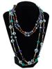 VINTAGE 14K GOLD GEMSTONE CRYSTAL BEADED NECKLACES PIC-0