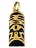 14K GOLD ONYX STONE TIKI TOTEM LUCKY CHARM PENDANT PIC-2