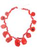 LUCAS LAMETH 925 SILVER RED CORAL STONE NECKLACE PIC-2