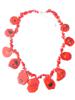 LUCAS LAMETH 925 SILVER RED CORAL STONE NECKLACE PIC-1