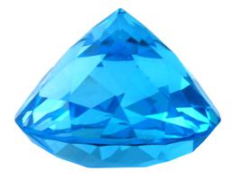 STANDARD 37 CT BRILLIANT CUT NATURAL BLUE TOPAZ STONE