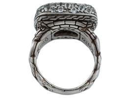 AMERICAN BATU KLASIK JOHN HARDY 925 SILVER QUARTZ RING