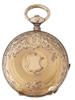 ANTIQUE 14K YELLOW GOLD FRENCH POCKET WATCH PIC-1