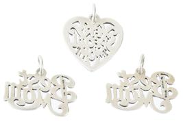 3 STERLING SILVER CHARM PENDANTS BY JAMES AVERY