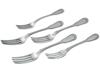 SET OF FIVE ANTIQUE RUSSIAN SILVER PLATED FORKS PIC-0