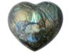 HAND CARVED NATURAL LABRADORITE HEART STONE PIC-0