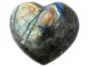 HAND CARVED NATURAL LABRADORITE HEART STONE PIC-1