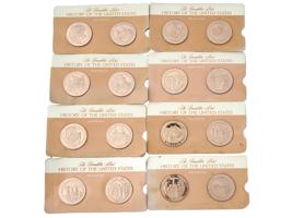 AMERICAN COLLECTION OF BRONZE FRANKLIN MINT COINS