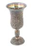 LARGE VINTAGE JUDAICA STERLING SILVER KIDDUSH CUP PIC-0