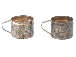 VINTAGE JUDAICA STERLING SILVER CUP HOLDERS