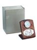 ACCA CASTELLANI STERLING SILVER WOOD DESK CLOCK IOB PIC-0