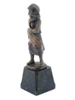 ANTIQUE GERMAN BRONZE GIRL FIGURINE BY HANS KECK