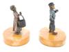 VIENNA MANNER BRONZE COUPLE FIGURINES ON MARBLE BASES PIC-1