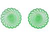 VINTAGE PAIR OF GREEN GLASS BACCARAT CANDY BOWLS PIC-2