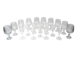 FRENCH LOUIS XV STYLE CRYSTAL WINE GLASSES SET