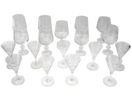 FRENCH LOUIS XV STYLE CRYSTAL WINE GLASSES SET