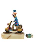 VINTAGE AMERICAN CLOWN W DOG FIGURINE BY RON LEE