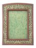 VINTAGE CHINESE CARVED WOOD AND JADE PICTURE FRAME PIC-0